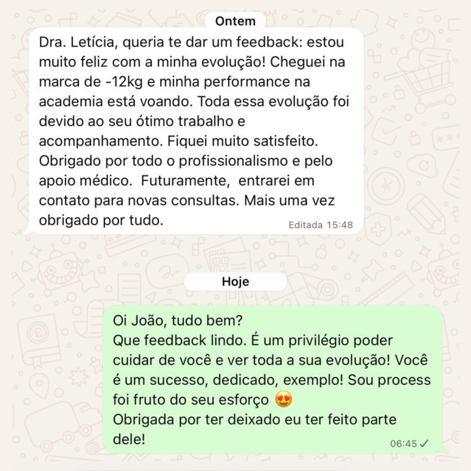 Avaliação de paciente